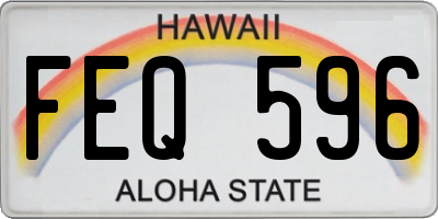 HI license plate FEQ596