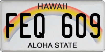 HI license plate FEQ609