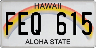 HI license plate FEQ615