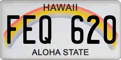HI license plate FEQ620