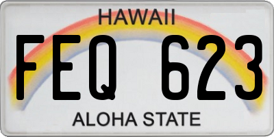 HI license plate FEQ623