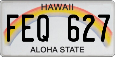 HI license plate FEQ627