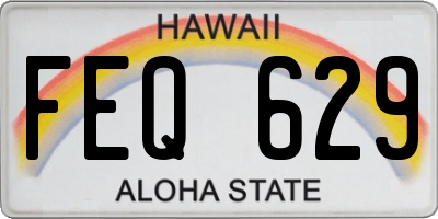 HI license plate FEQ629