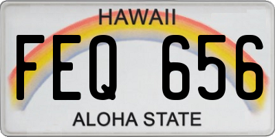 HI license plate FEQ656