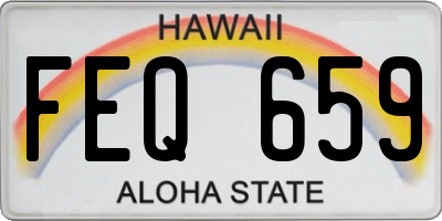 HI license plate FEQ659