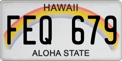 HI license plate FEQ679