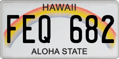 HI license plate FEQ682