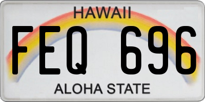 HI license plate FEQ696