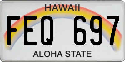 HI license plate FEQ697