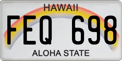 HI license plate FEQ698