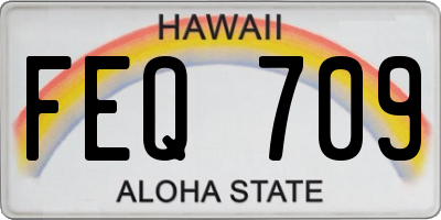 HI license plate FEQ709