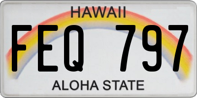 HI license plate FEQ797