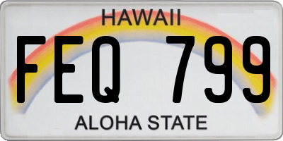 HI license plate FEQ799