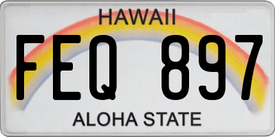 HI license plate FEQ897