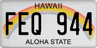 HI license plate FEQ944