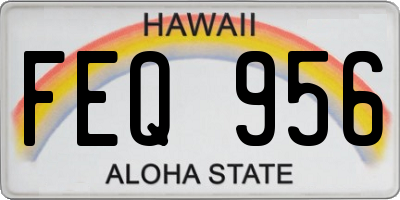 HI license plate FEQ956