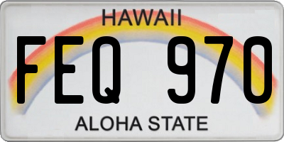 HI license plate FEQ970