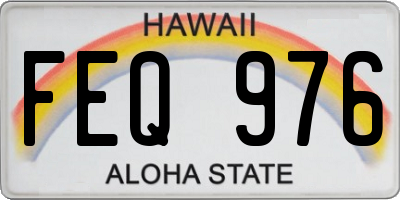 HI license plate FEQ976