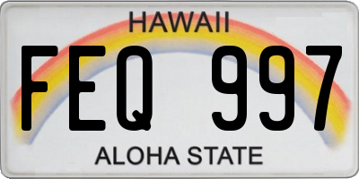 HI license plate FEQ997