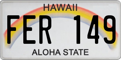 HI license plate FER149