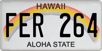 HI license plate FER264