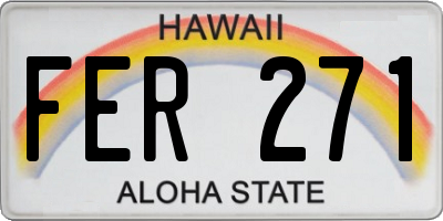 HI license plate FER271