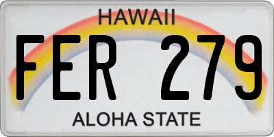 HI license plate FER279