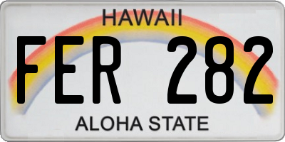HI license plate FER282
