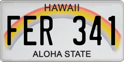 HI license plate FER341