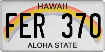 HI license plate FER370