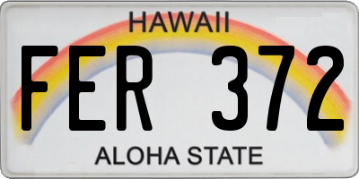 HI license plate FER372