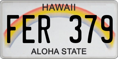 HI license plate FER379
