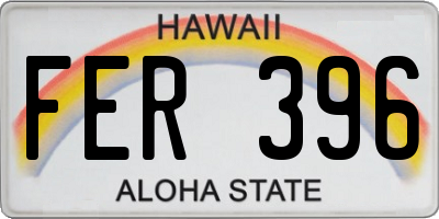 HI license plate FER396