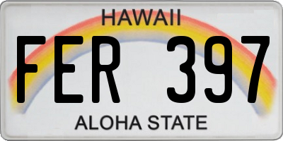 HI license plate FER397