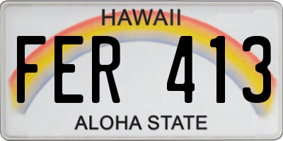 HI license plate FER413