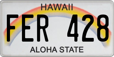 HI license plate FER428