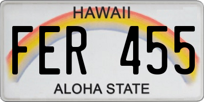 HI license plate FER455