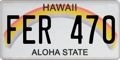 HI license plate FER470