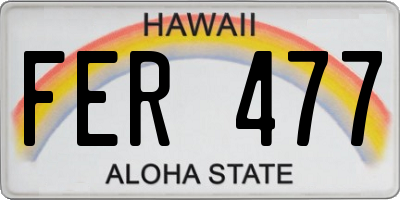 HI license plate FER477