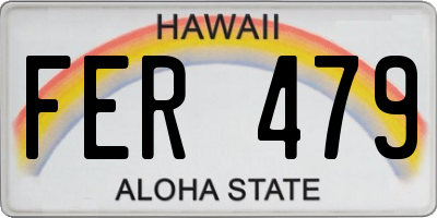HI license plate FER479