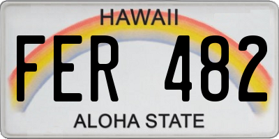 HI license plate FER482
