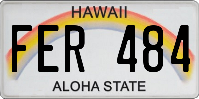 HI license plate FER484