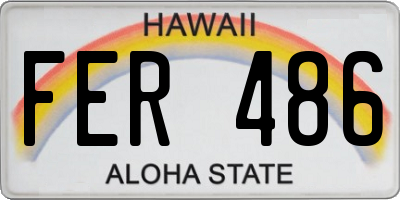 HI license plate FER486