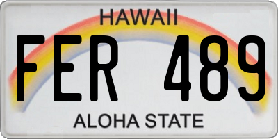HI license plate FER489