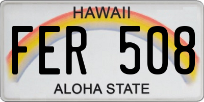 HI license plate FER508