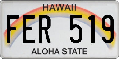 HI license plate FER519