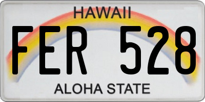 HI license plate FER528
