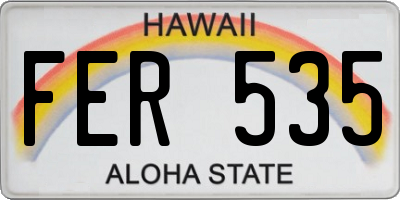 HI license plate FER535