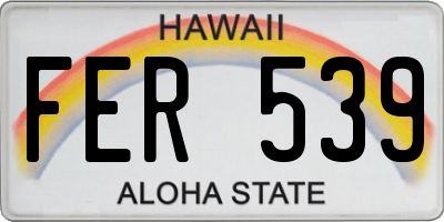 HI license plate FER539