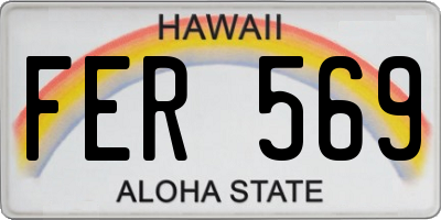 HI license plate FER569